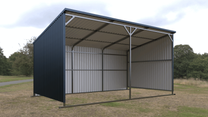 Livestock Shelter 6.2(W)x3.4(D)x3.2(H)m Sloped Roof