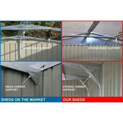 Workshop Garage Shed 4.2(W)x8.4(D)x2.5(H)m Double Barn Doors & Single Door - Image 5