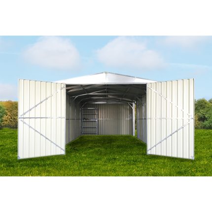 Workshop Garage Shed 4.2(W)x8.4(D)x2.5(H)m Double Barn Doors & Single Door - Image 2