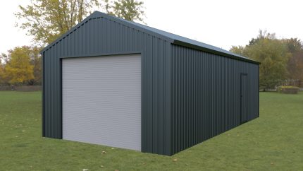 Steel Structure Shed 4.2(W)x8.4(D)x3.4(H)m Workshop Garage with Roller Door & Single Door - Image 6