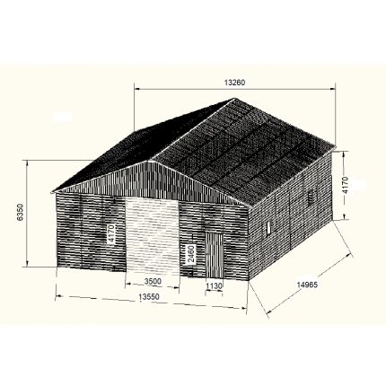 Steel Structure Shed 13.2(W)x15.0(D)x6.3(H)m Auto Roller Door & Single Door - Image 3