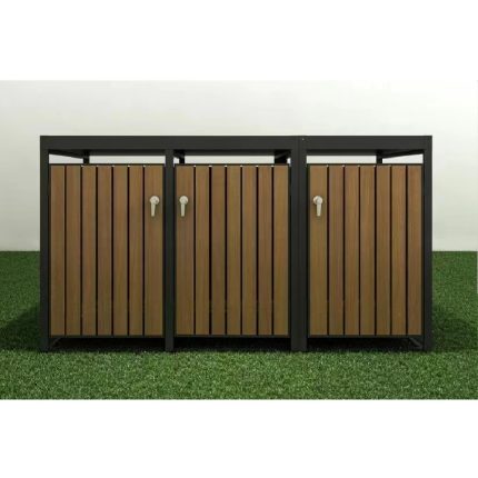 Metal Bin Shed 2.0(W)x0.8(D)x1.2(H)m for Triple Garbage Bins