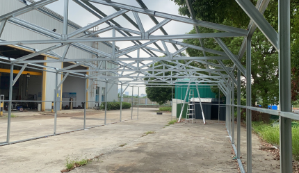 Steel Structure Shed 7.6(W)x15.0(D)x4.1(H)m Double Auto Roller Doors & Single Door - Image 10
