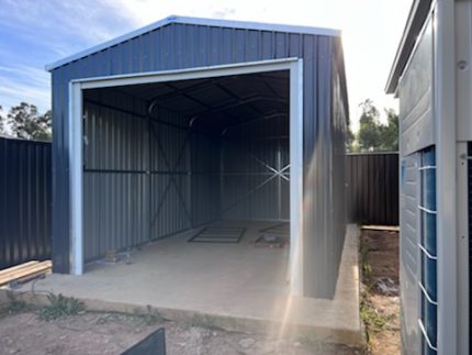 Steel Structure Shed 4.2(W)x9.7(D)x2.9(H)m Workshop Garage with Roller Door & Single Door - Image 8