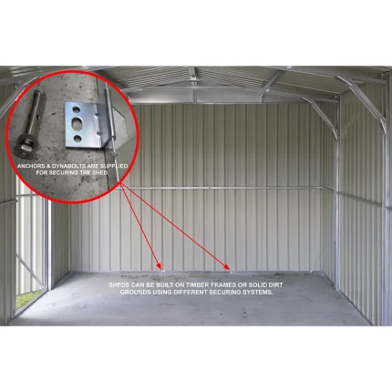 Garden Shed 3.4(W)x5.9(D)x2.3(H)m Gable Roof & Single Door - Image 9