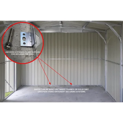Garage Shed 4.2(W)x4.2(D)x2.5(H)m Single & Roller Door - Image 10