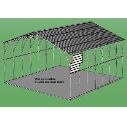 Portable Carport 12.0(W)x12.6(D)x4.2(H)m Gable Roof - Image 5