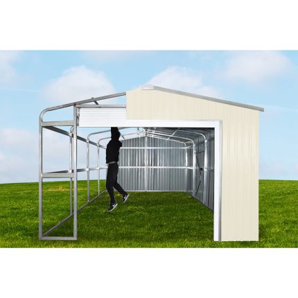 Steel Structure Workshop Garage Shed 4.2(W)x19.5(D)x2.9(H)m Single & Roller Door - Image 2
