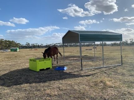 Horse Shelter 3.3(W)x3.6(D)x2.8(H)m Easy Assembly & Portable - Image 4