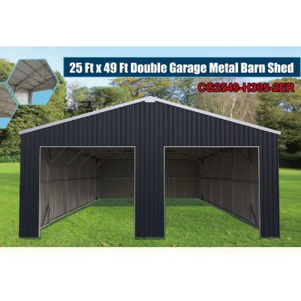 Steel Structure Shed 7.6(W)x15.0(D)x4.1(H)m Double Auto Roller Doors & Single Door